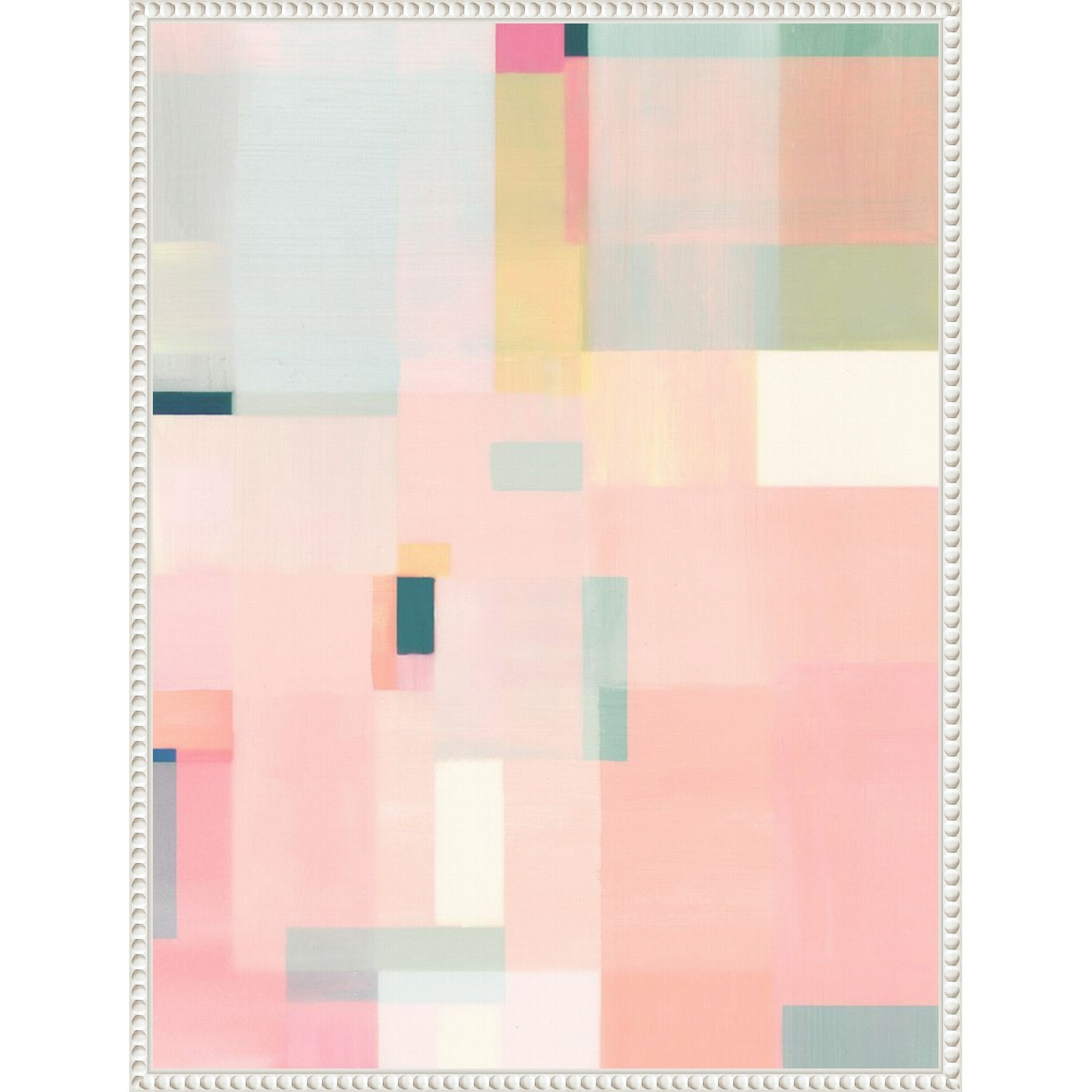 Geometric Pastel Dreamscape By Hannah Dawson Framed Canvas Wall Art