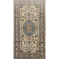 Geometric Tabriz Persian Area Rug Wool Hand Knotted Bedroom Carpet 54 X 95