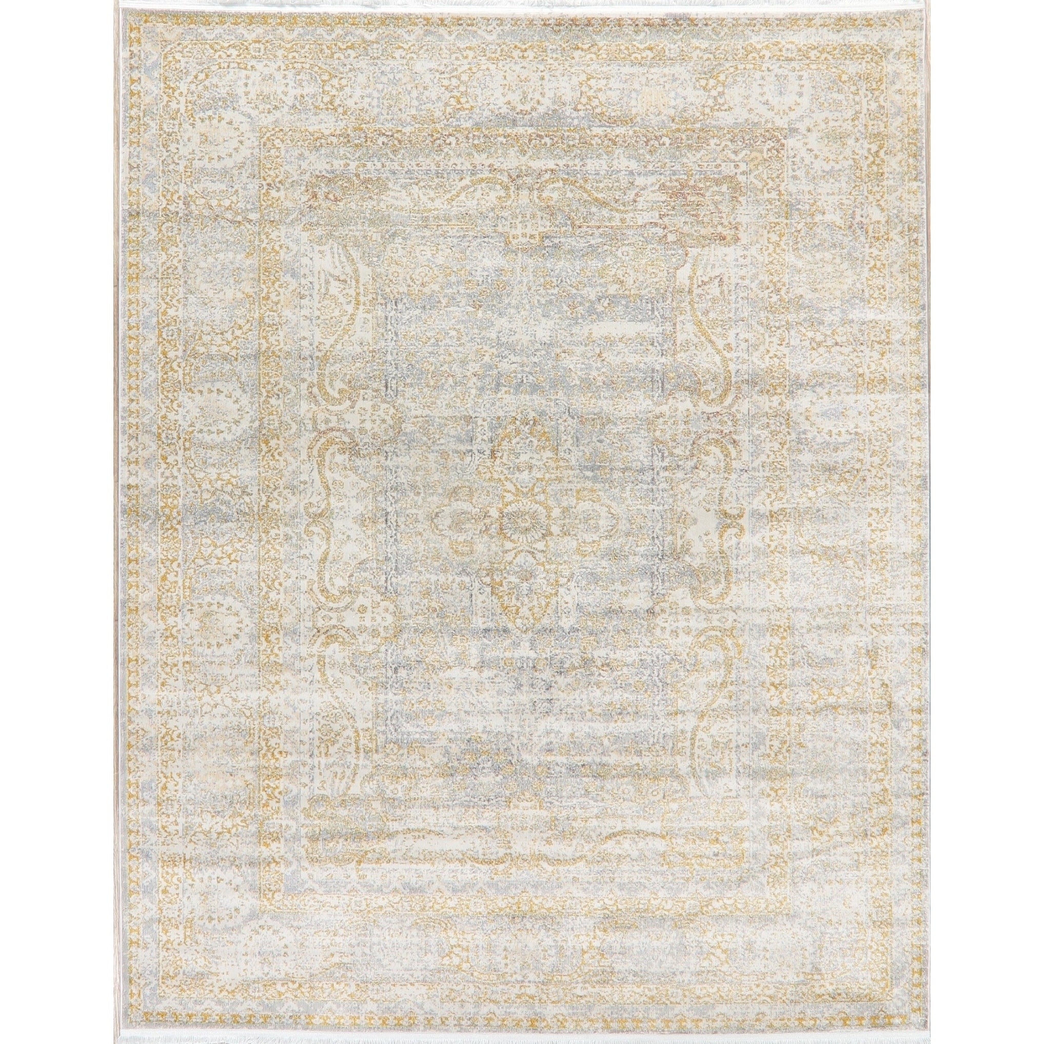 Geometric Vintage Style Turkish Distressed Area Rugs Heat Set