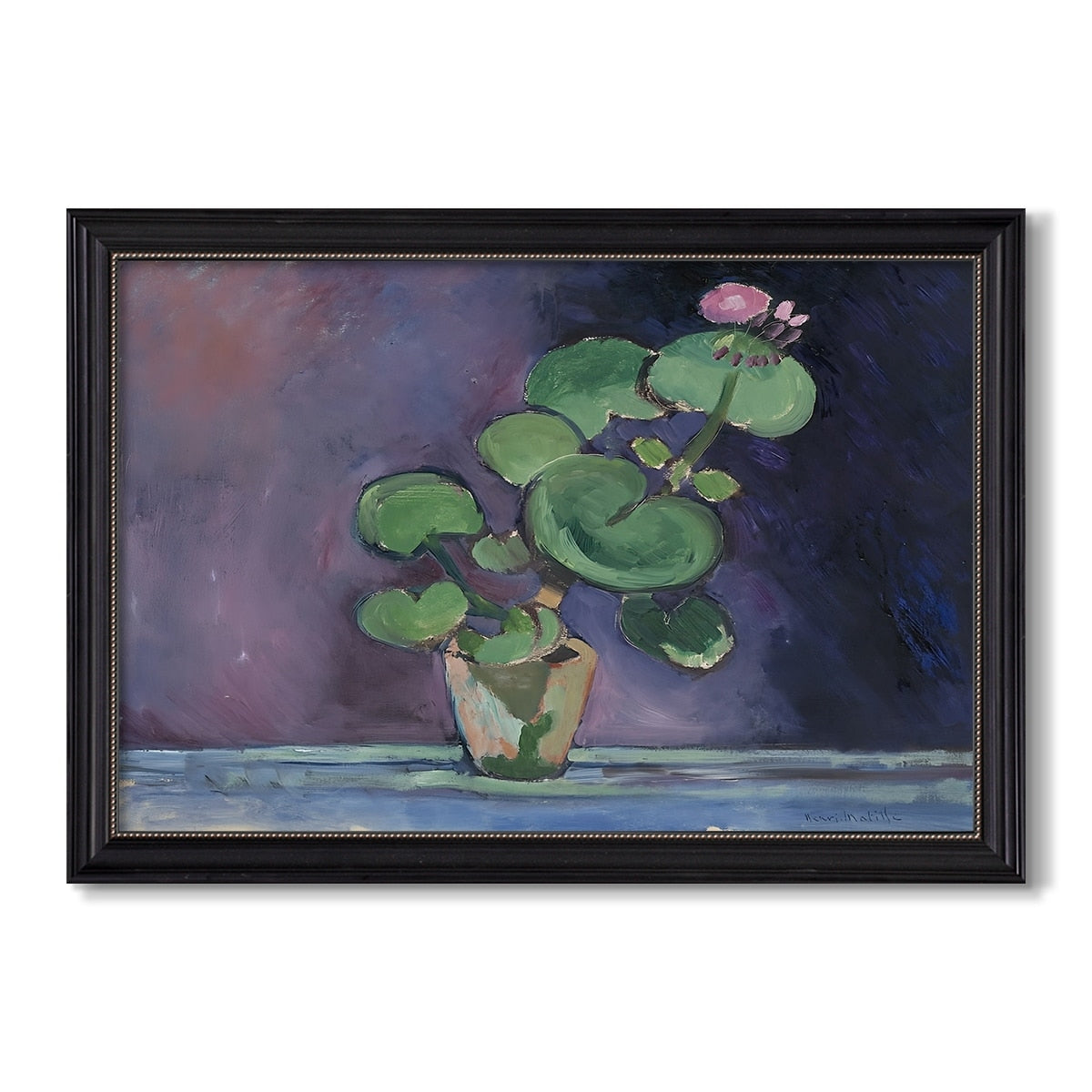 Geranium 1909 Henri Matisse Custom Framed Canvas