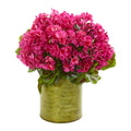 Geranium Artificial Plant In Metal Planter Uv Resistant Indoor Outdoor