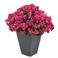 Geranium Artificial Plant In Slate Plater Uv Resistant Indoor Outdoor