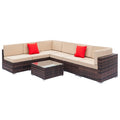 Gereja 7 Piece Outdoor Rattan Sectional Sofa Set By Havenside Home