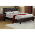 Geriza Modern Espresso Padded Platform Bed By Foa