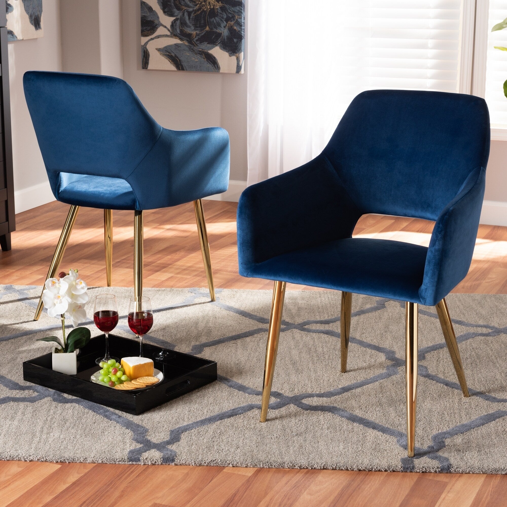 Germaine Glam And Luxe Upholstered 2 Piece Dining Chair Set N A