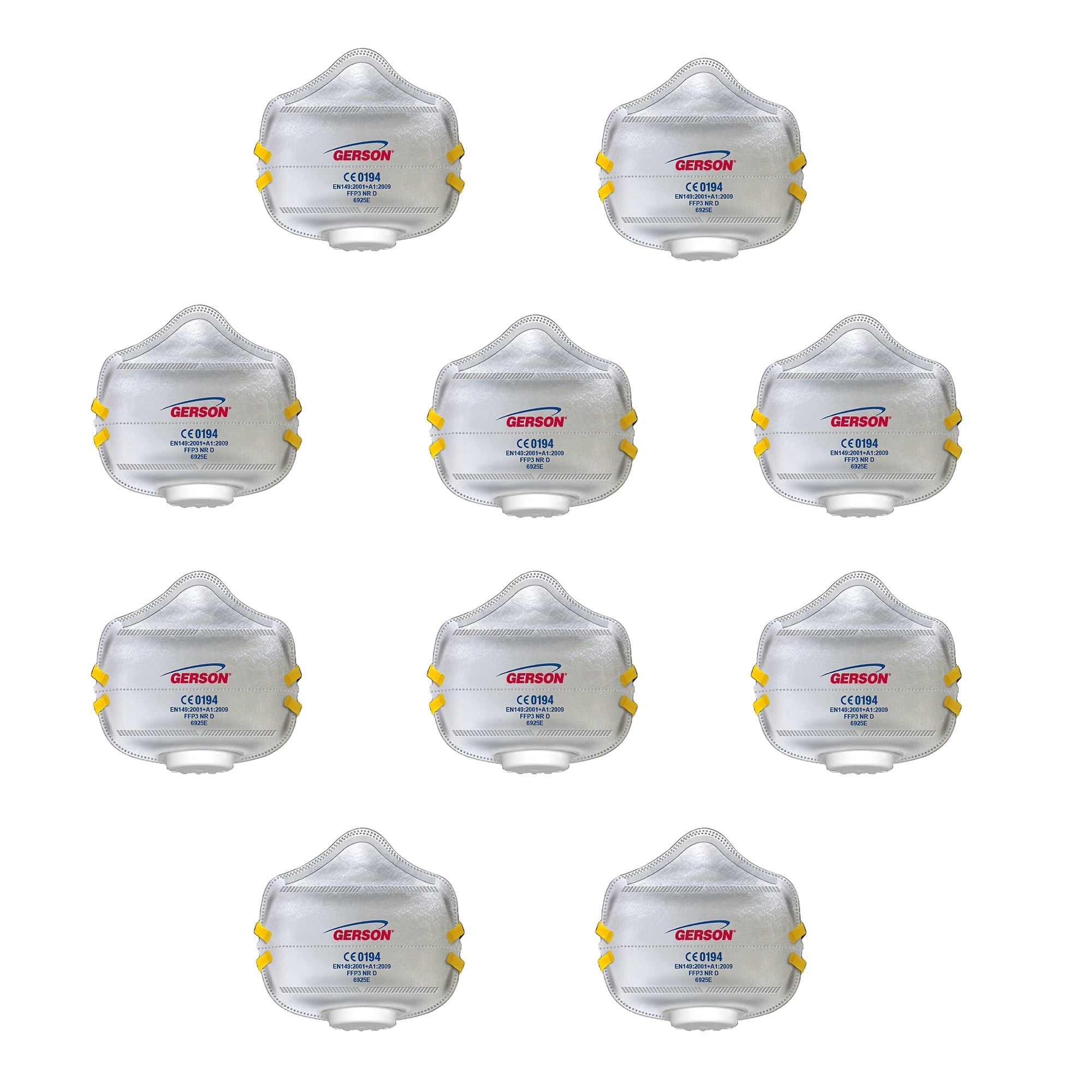 Gerson Ffp3 N99 Face Masks With Valve 10 Pack