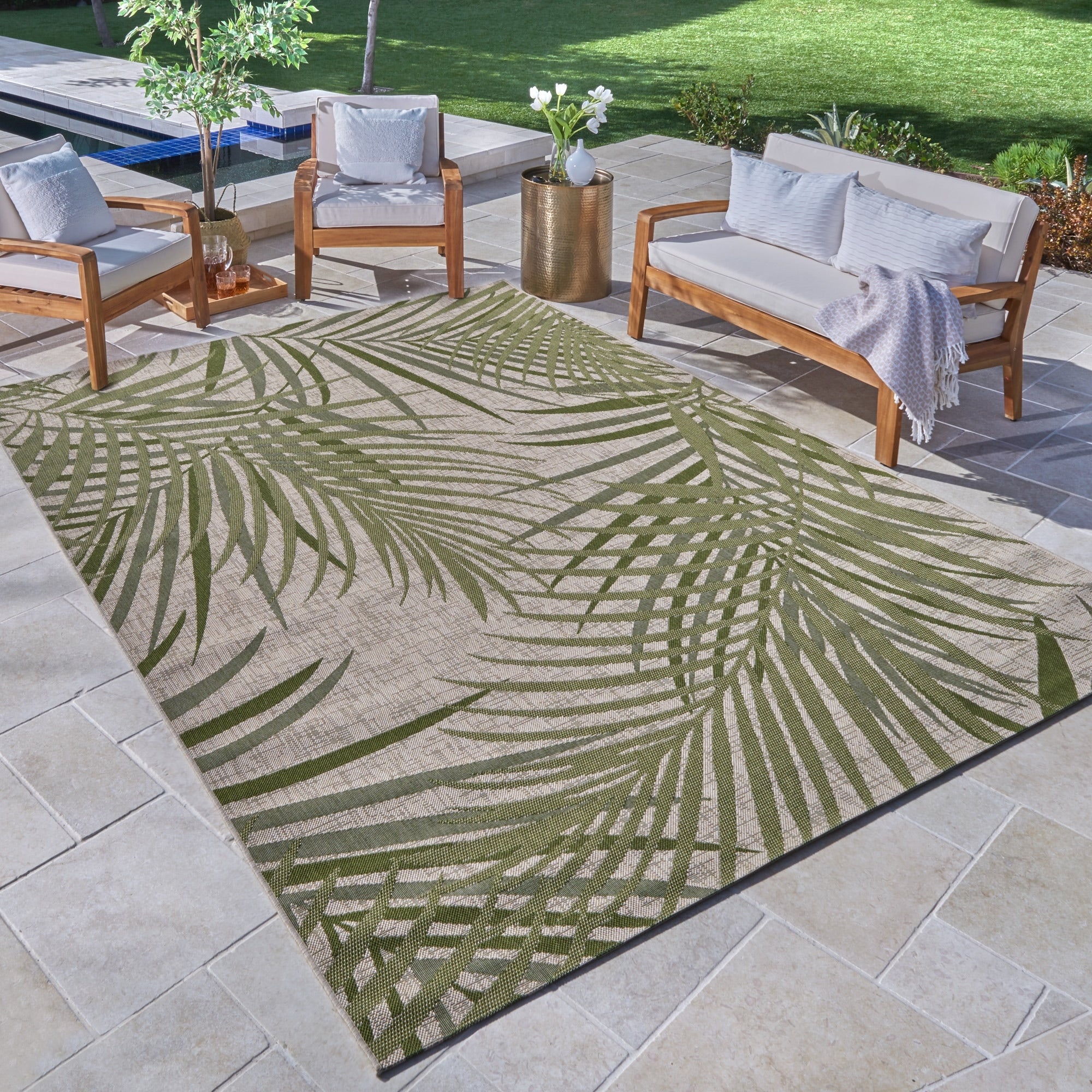 Avenue 33 Paseo Paume Sand Palm Area Rug 89 X 13 By Gertmenian 93 X 123