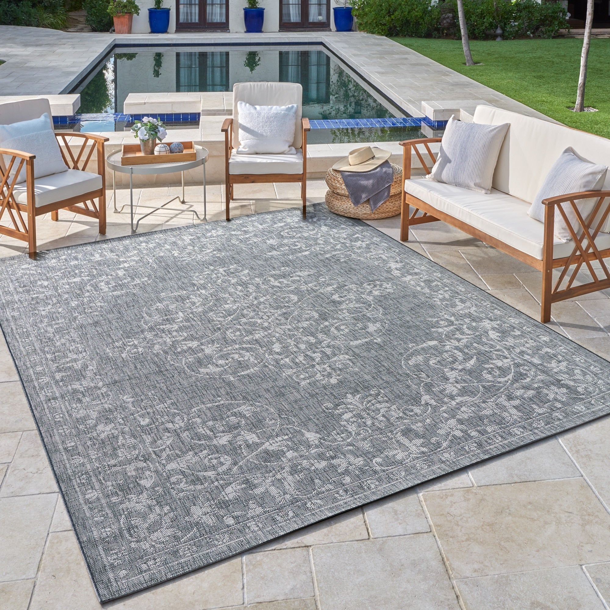 Avenue 33 Paseo Ryoan Gray Gream Area Rug 710 X 10 By Gertmenian 8 X 10 Surplus