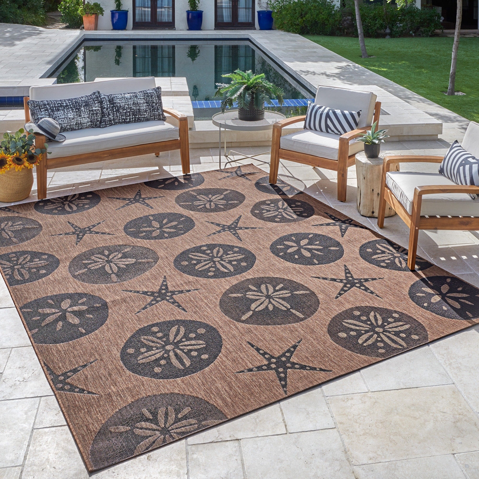 Avenue 33 Paseo Starfish Havana Black Area Rug 710 X 10 By Gertmenian 8 X 10 Surplus