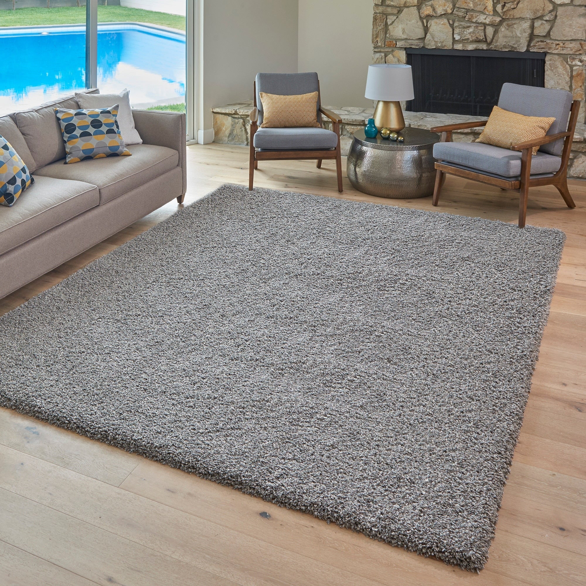 Avenue 33 Loft Shag Platinum Area Rug 95 X 13 By Gertmenian 93 X 123