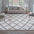 Copper Grove Leonding Ivory Tile Shag Rug 9 X 13