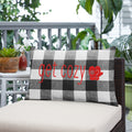 Get Cozy Black Buffalo Plaid Indoor Outdoor Pillow 13 In X 20 In
