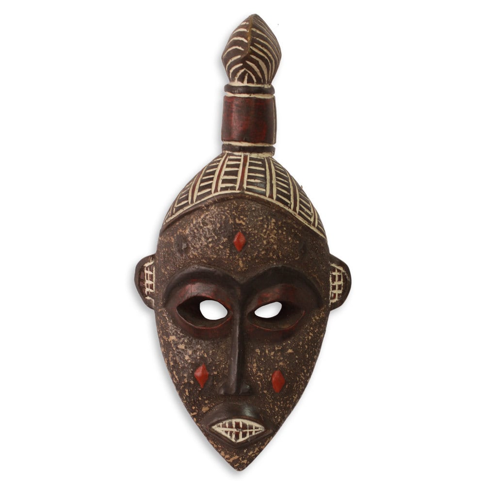 Ghanaian Wood Mask Good Luck Ghana