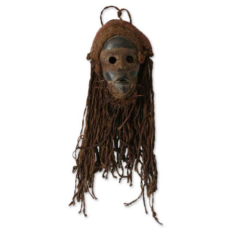Ghanaian Wood Mask Strong Protector Ghana