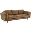 Strick Bolton Del Ray Grey Oxford Leather Sofa