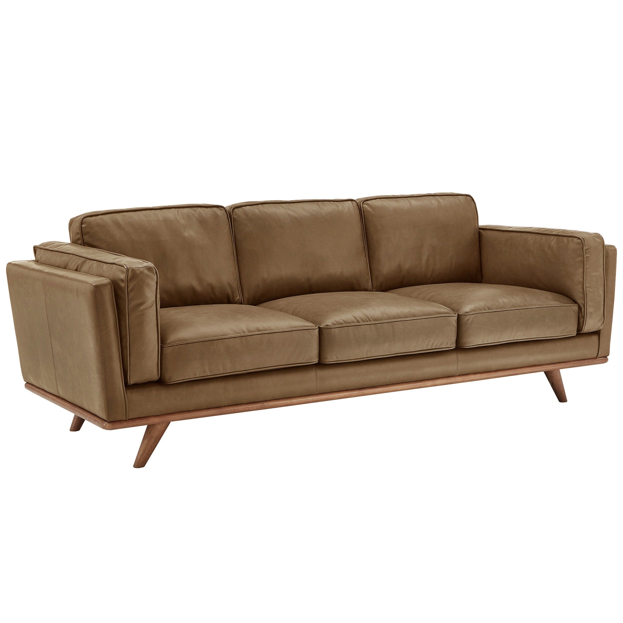 Strick Bolton Del Ray Grey Oxford Leather Sofa