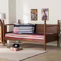Gianetta Wooden Daybed With Spindle Posts Classic Cottage Style Bed Frame With Guardrail Back Solid Wood Daybed