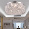 Giannis 6 Light Flush Mount Ceiling Lamp Crystal And Chrome