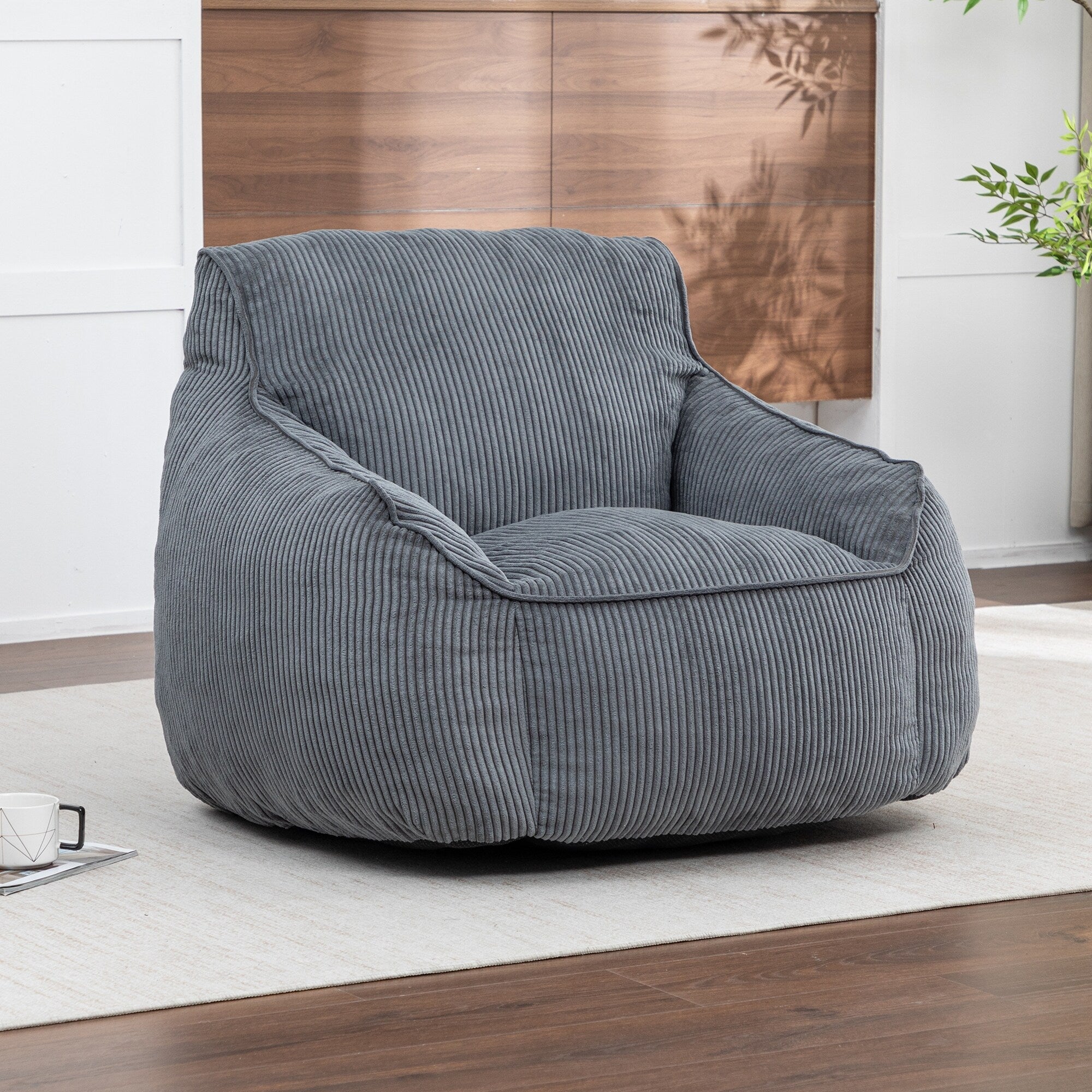 Giant Bean Bag Chair Sofa For Adults Teens Comfy Corduroy Large Bean Bag Chairs With Armrests