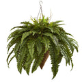 Nearly Natural Giant Boston Fern Hanging Basket