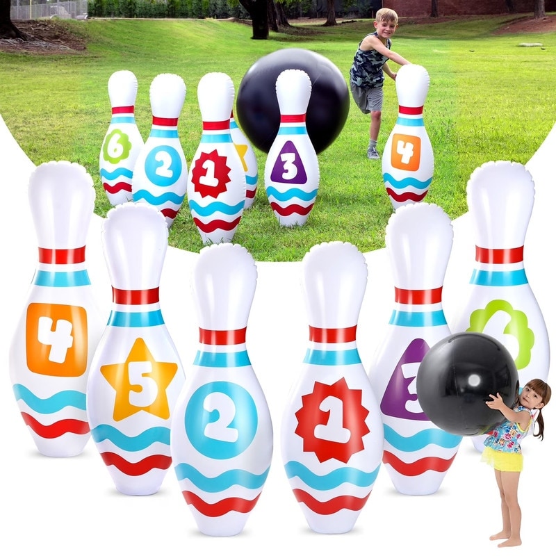 Giant Inflatable Bowling Set Multicolor