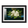 Giant Magnolias On A Blue C 1890 Martin Johnson Heade Custom Framed Print