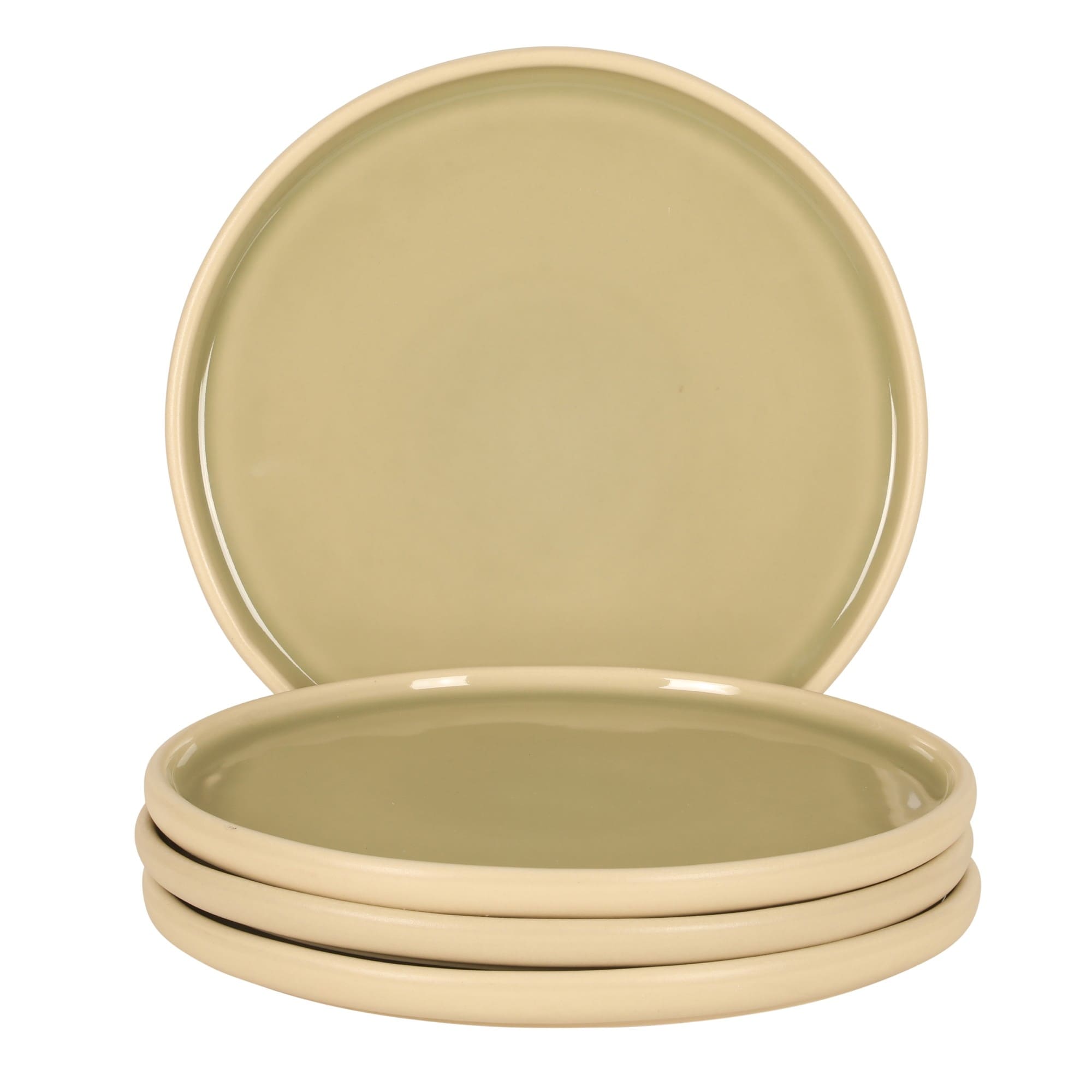 Gibson Elite Made In Portugal Port Gaia 10.2 Inch Dinner Plates Set Of 4 Reactive Glaze Dish Set