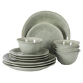 1. Gibson Elite Port Barton 12 Piece Stoneware Dinnerware Set Plates Bowls