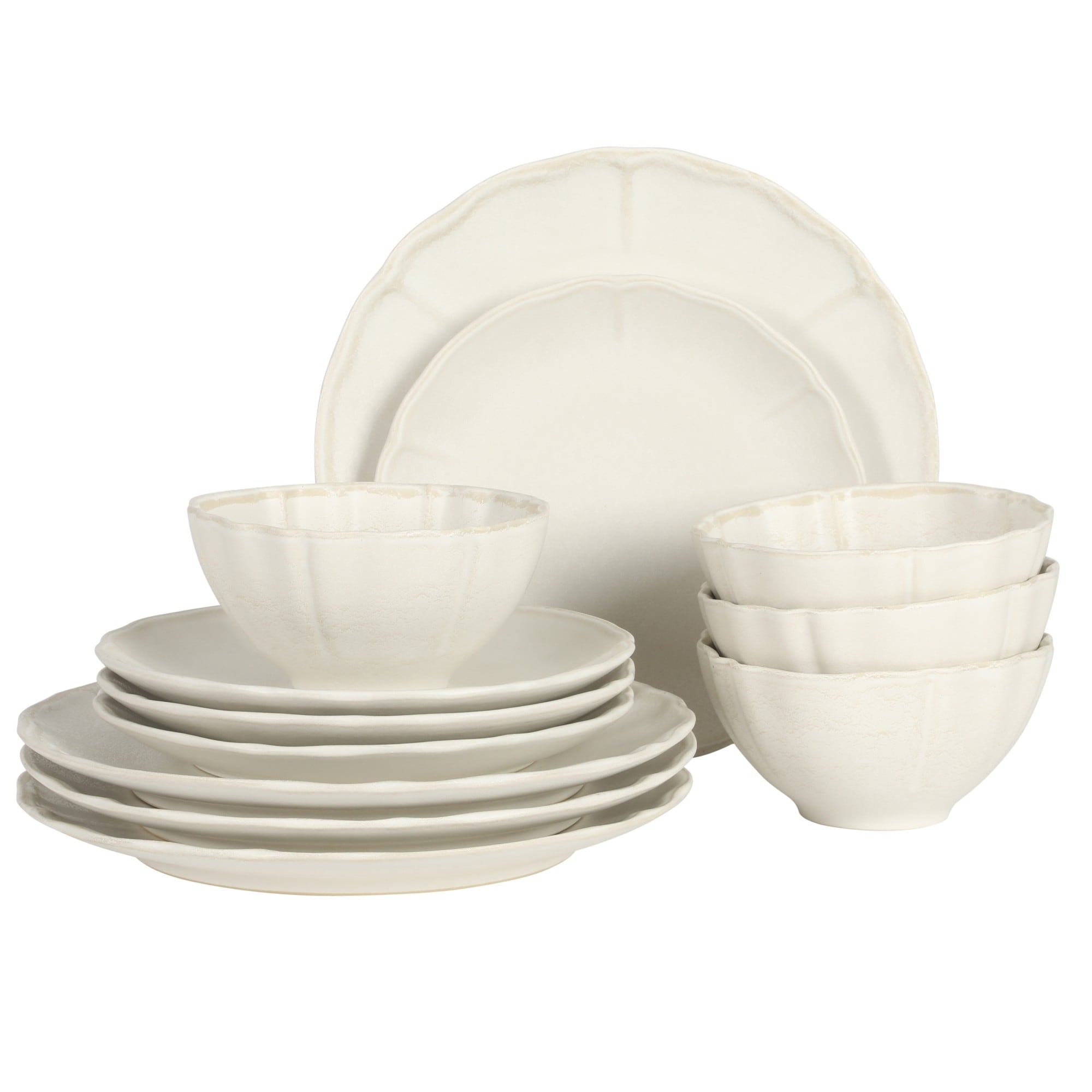 Gibson Elite Vista Rossio Made In Portugal 12 Piece Dinnerware Set For 4 Ceramic Plates Bowls