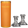 Giftology Clear 4 Inch Lismore Candlestick Set Of 2 And Orange Tube