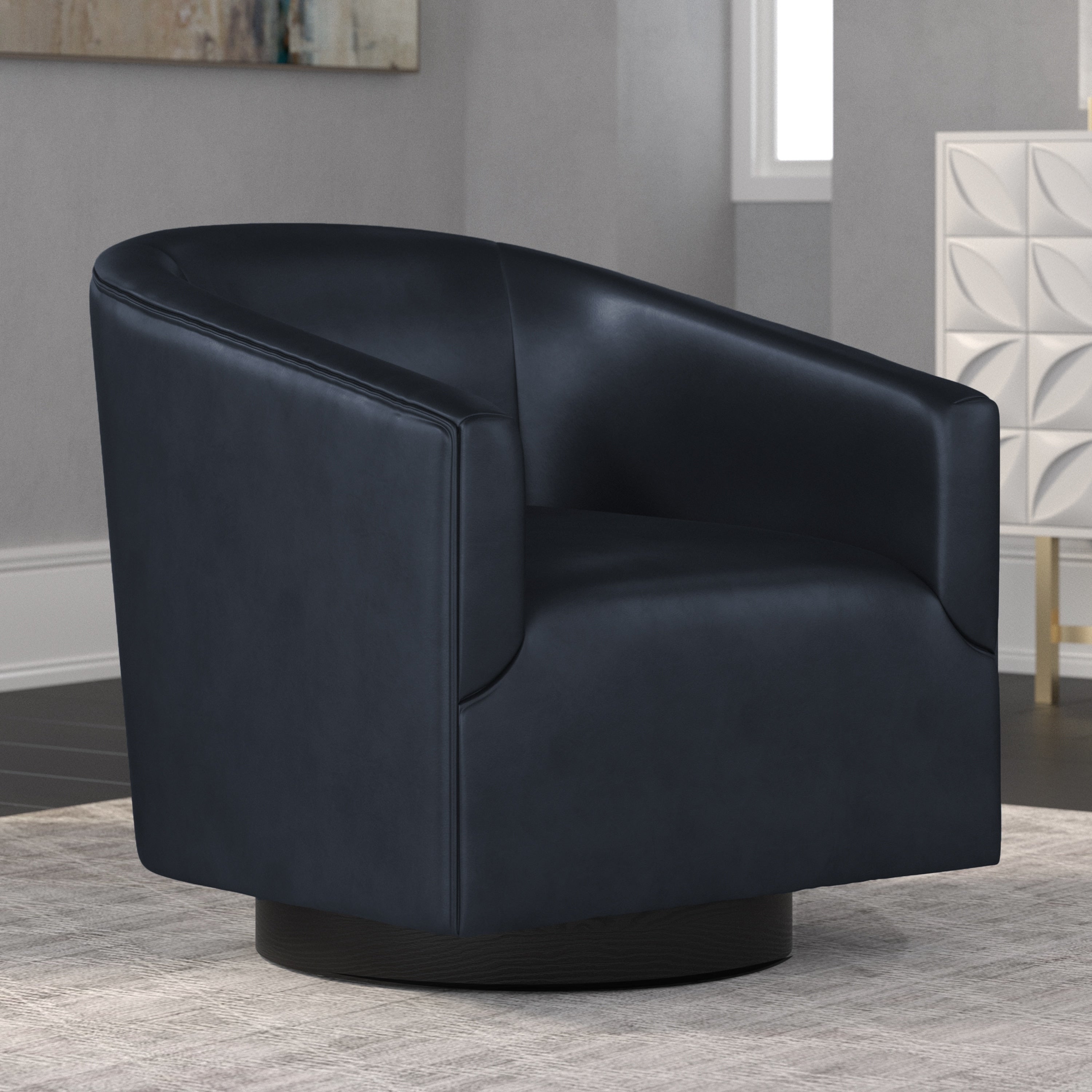 Gilbert Wood Base Swivel Chair By Greyson Living