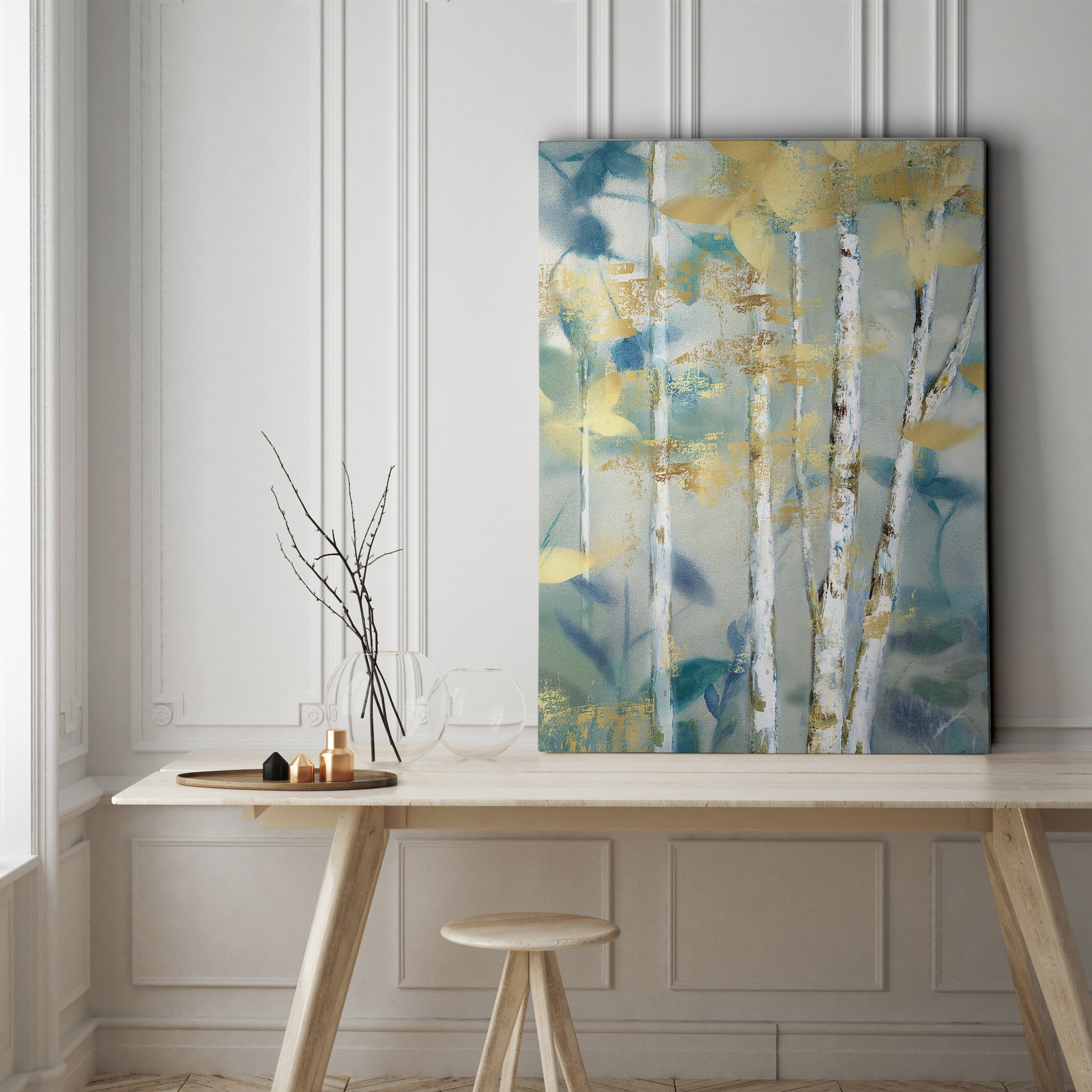 Gilded Forest Detail Ii Gallery Wrapped Canvas