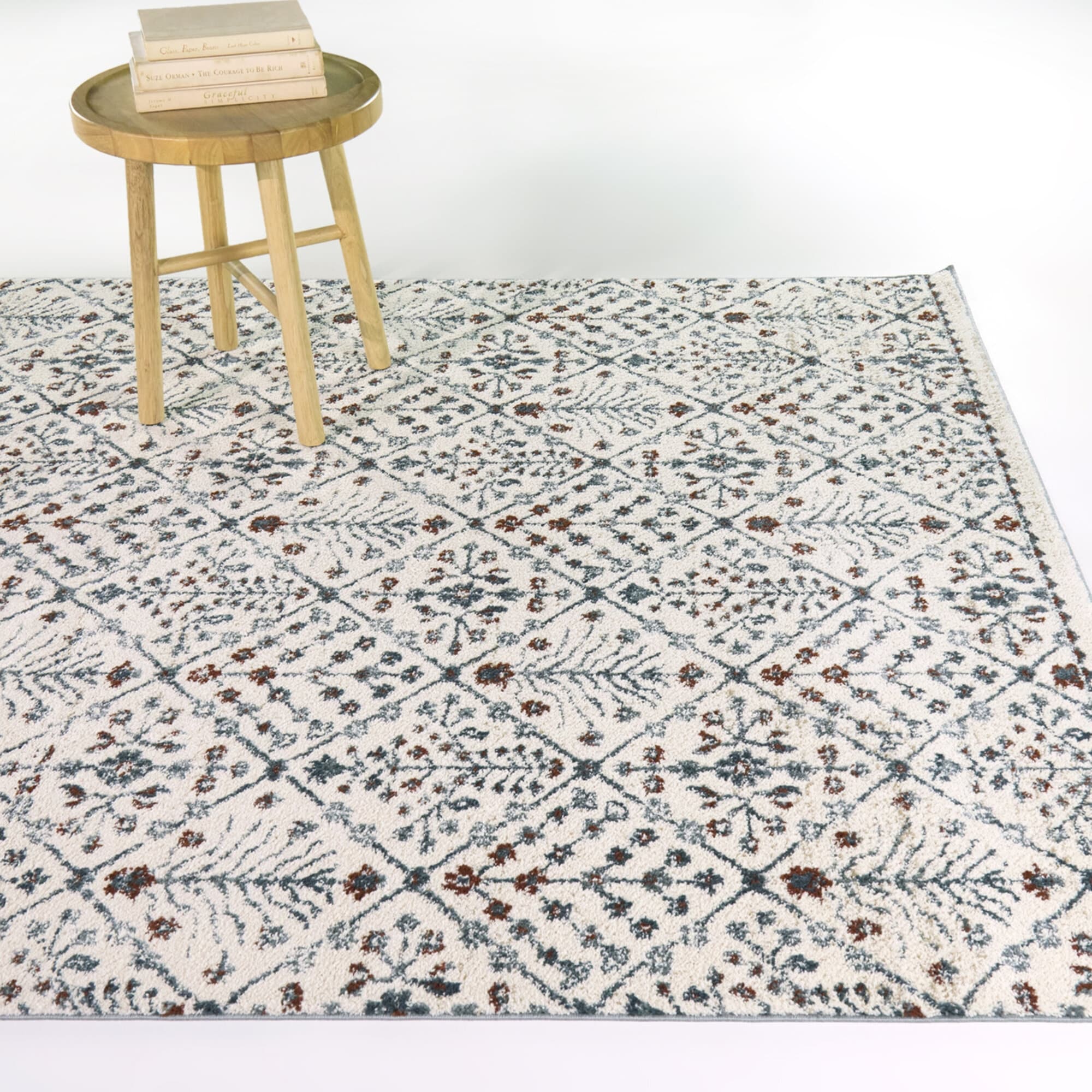 Gilles Botanical Diamond Area Rug