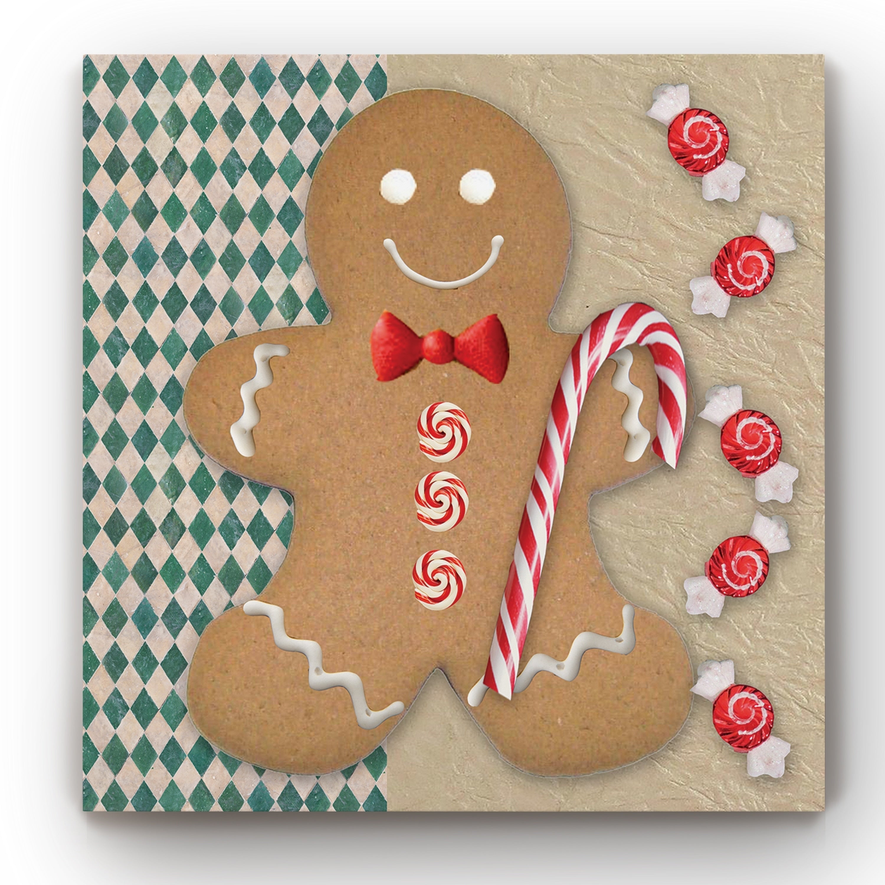Gingerbread Man Gallery Wrapped Canvas