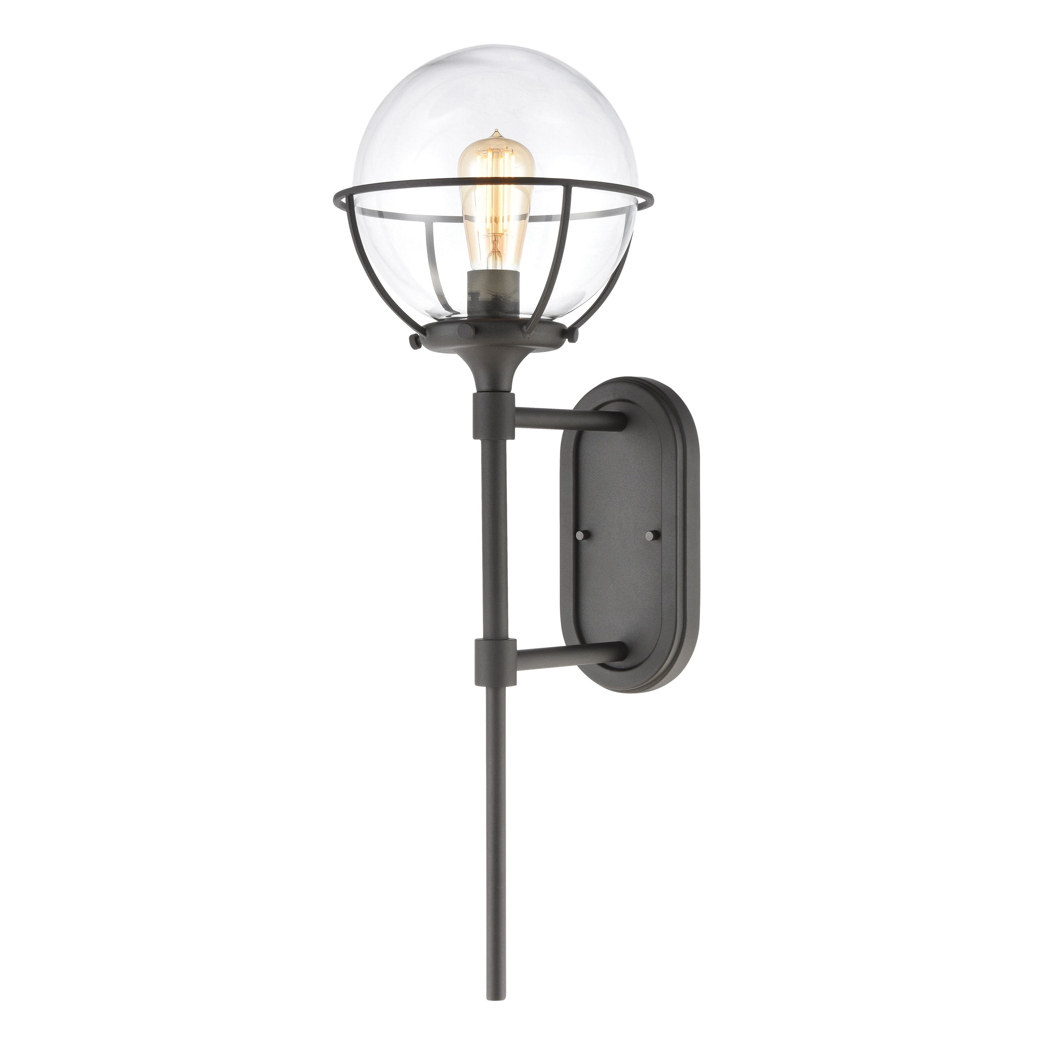 Girard 28 High 1 Light Outdoor Sconce Charcoal 28 Inch Tall