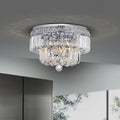 Silver Orchid Taylor Chrome Finish Two Tier Crystals Flush Mount Chandelier