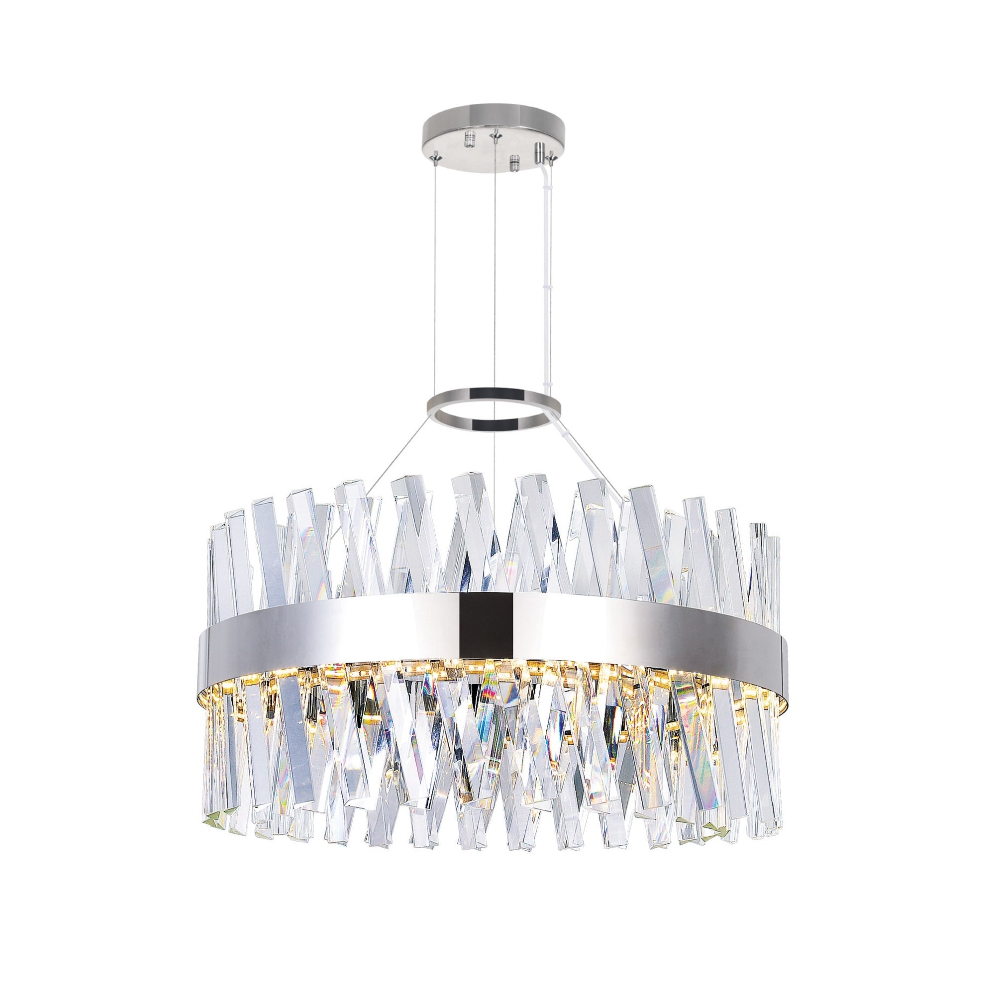 Led Chandelier With Chrome Finish