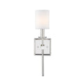 Glam 1 Light Wall Sconce With Modern Shade In Polished Nickel