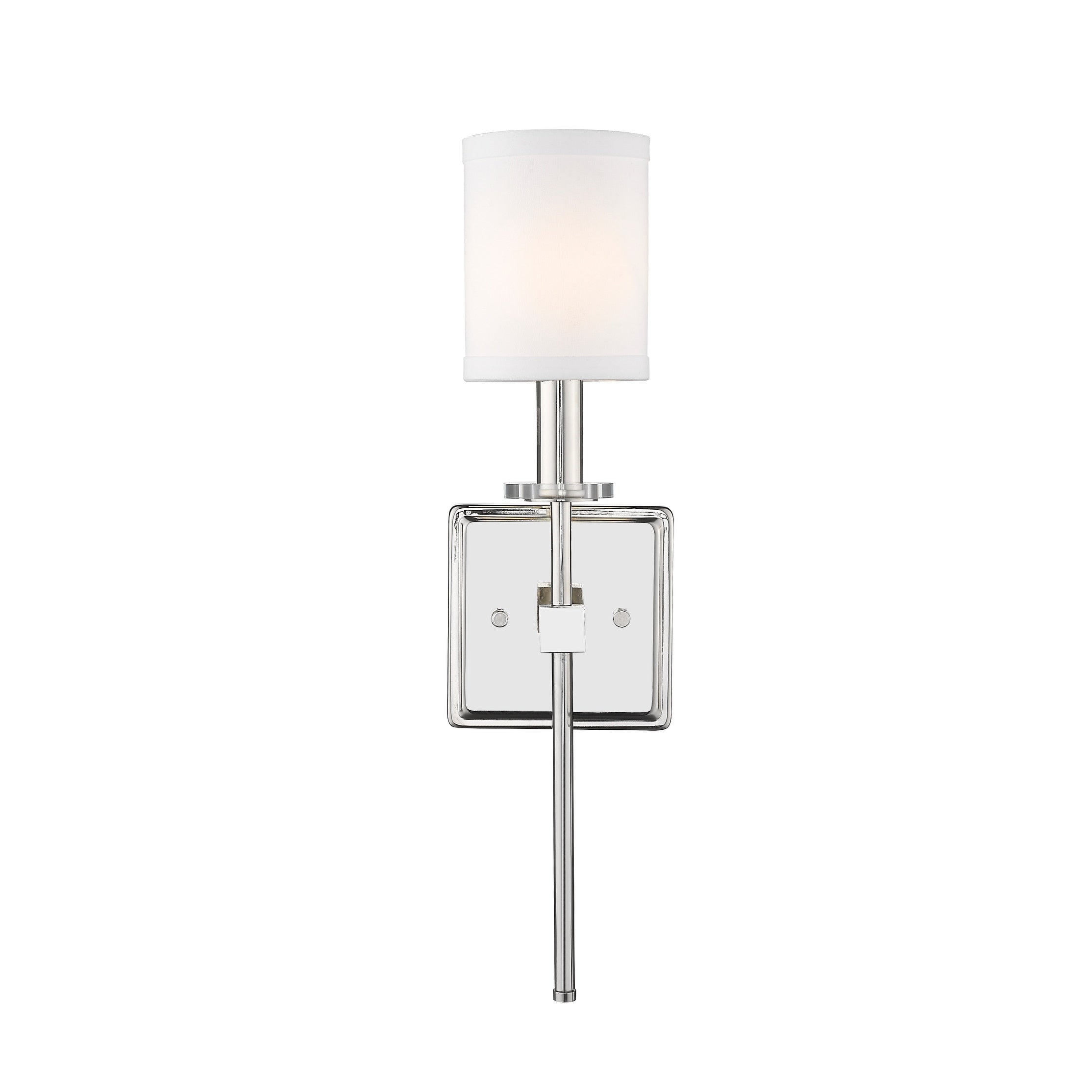 Glam 1 Light Wall Sconce With Modern Shade In Polished Nickel