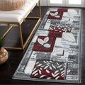 Glamour Collection Brown Cream Area Rug