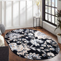 Glamour Black Beige Polypropylene Area Rug