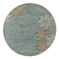 Glamour Brown Turquoise Polypropylene Area Rug