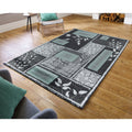 Glamour Brown Beige Polypropylene Area Rug