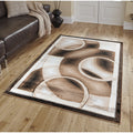 Glamour Dark Brown Black Polypropylene Area Rug