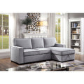 Glaser Contemporary Grey Sectional By Foa