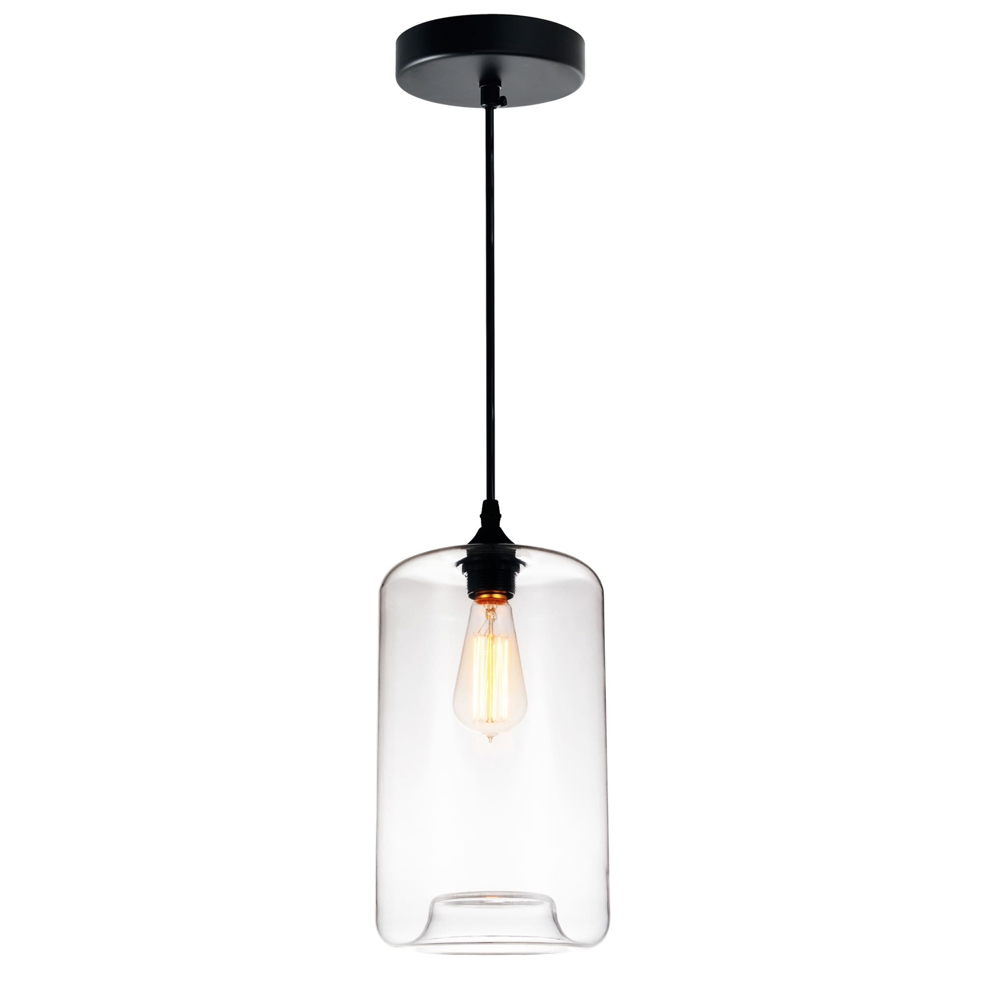 1 Light Mini Pendant With Clear Shade
