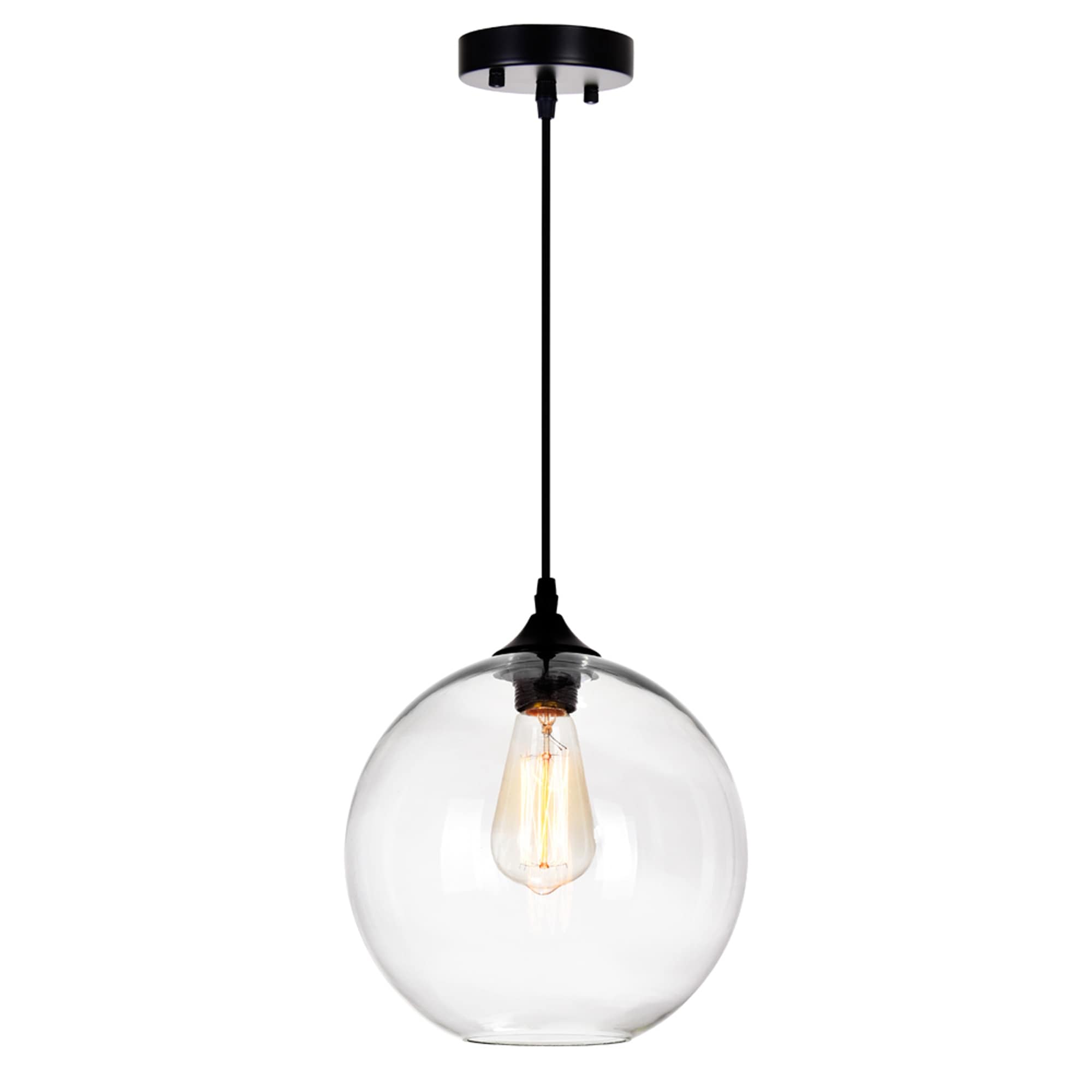 1 Light Mini Pendant With Transparent Shade