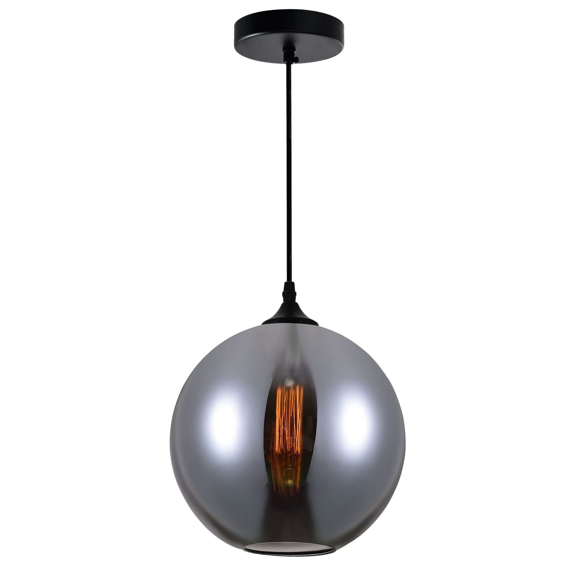 Carson Carrington Baktsjaur 1 Light Mini Pendant With Transparent Smoke Shade
