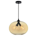 Silver Orchid Bradenburg 4 Light Chandelier With Transparent Amber Shade