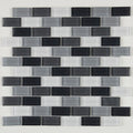 Glass Accent 2X1 Inch Brick Joint Mosaic In Classic Evening Mixes 12X13